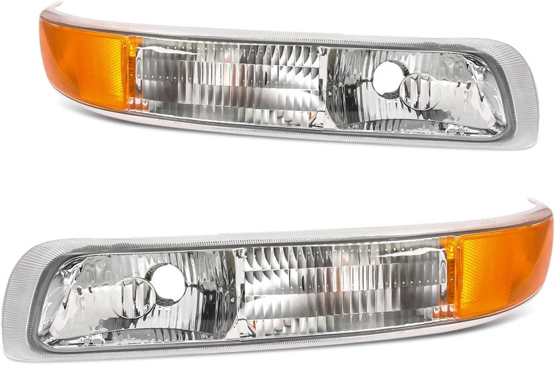 APSVE Pair of Turn Signal Light Parking Light Assembly Compatible with Chevy Models - 99-02 Silverado 00-06 Tahoe Suburban - Image 1